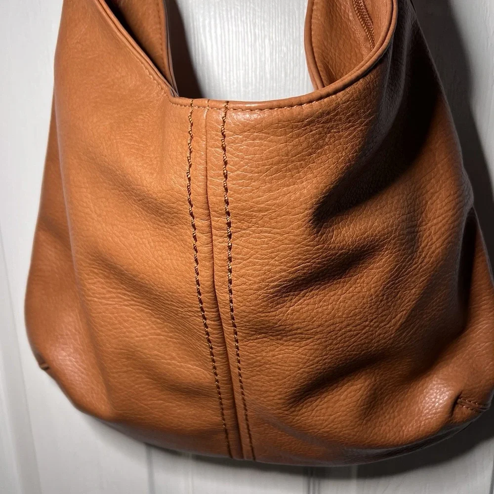 Antik Kraft Camel Slouch Hobo Shoulder Bag Vegan‎ Braided Handle